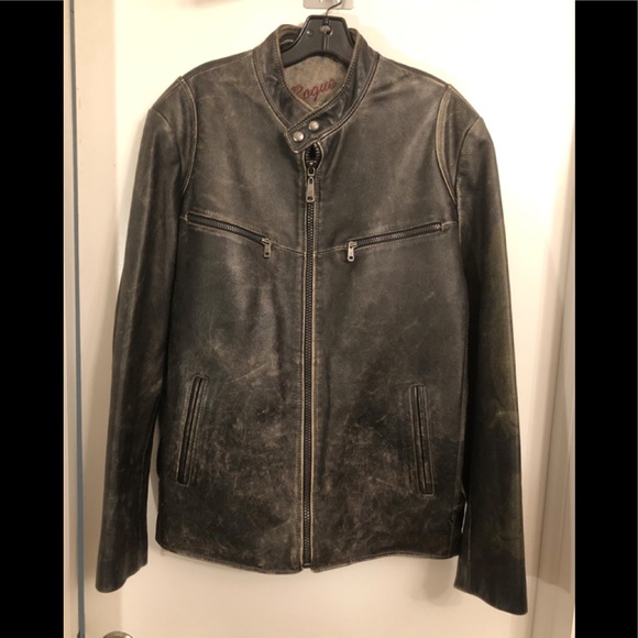 Rogue Other - Rogue REILLY OLMES Distressed Leather Jacket Sz L